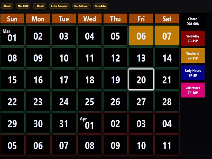 Event Calendar screenshot