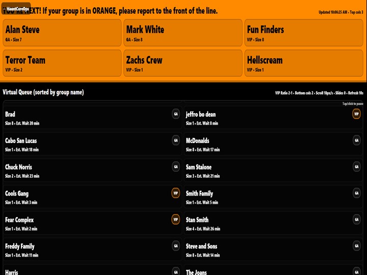 Queue Display screenshot